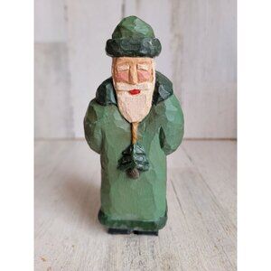 Lancy smith‎ green Santa candy cane folk art vintage home decor xmas